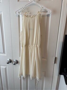 Women's Cream Sleeveless Summer Dress